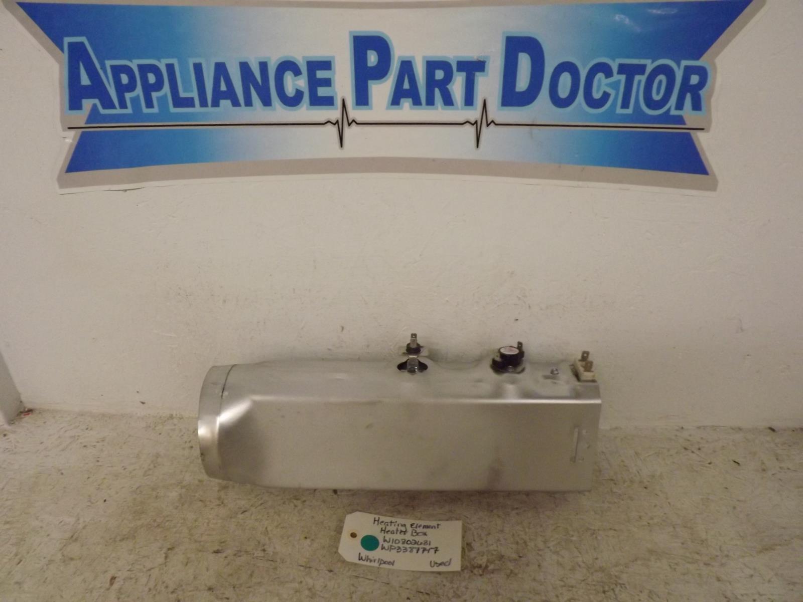 Whirlpool Dryer W1080268 WP3387747 Heating Element Heater Box Used Whirlpool Dryer W1080268 WP3387747 Heating Element Heater Box Used